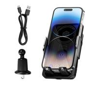 Caricatore Wireless Per Auto Con Ventola TEC, Bloccaggio Automatico E | Caricatore 15W con Supporto a Montaggio per Telefono da Auto Per Camion SUV Camper Berlina Guida V