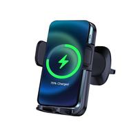 Caricatore wireless per auto, supporto da auto con ricarica rapida, base automatica rapida da 15 W, per veicoli che garantiscono l'uso quotidiano, guidatore, viaggi, lavoro, tutti gli utenti
