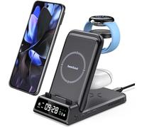 Caricatore Wireless per Google Pixel Watch 3/2, Stazione di Ricarica per Google Pixel 9a/9/8/7/6/5/4/Samsung S25/iPhone 17, Pixel Buds Pro 2, SwanScout 703G2, (Not for Pixel Watch 4/1)
