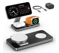 Caricatore Wireless per iPhone con Mag-Safe, 3 in 1 stazione di ricarica per Apple Inductive Wireless Charger per iPhone 17e 17 16 15 14 13 12 Air, Apple Watch 10/9/8/7/6/SE/5/4/3/, per AirPods Pro