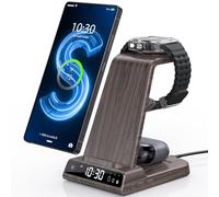 Caricatore Wireless per Samsung Galaxy S25 Ultra, Wireless Charger per Samsung Orologio Digitale per Samsung Galaxy Watch 8/7/Ultra/6, Caricabatterie a Induzione per Galaxy S23, Z Fold 7,Active 2,Buds