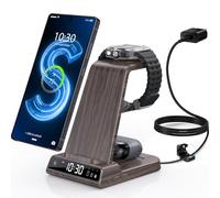 Caricatore Wireless per Samsung Galaxy S25 Ultra, Wireless Charger per Samsung Orologio Digitale per Samsung Galaxy Watch 8/7/Ultra/6, Caricabatterie a Induzione per Galaxy S23, Z Fold 7,Active 2,Buds
