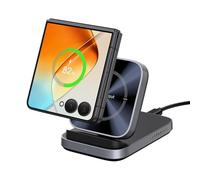 Caricatore Wireless per Samsung Galaxy Z Flip 7, Base Ricarica Wireless per Galaxy Z Flip7 FE/7/6/5/4/3, Pieghevole Caricabatterie per Moto Razr 60 Ultra/50/40/+, SwanScout 508F (Nessun adattatore)