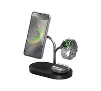 Wireless Charger Caricatore Wireless 3-in-1 con Ricarica Rapida 15W, Adattatore e cavo dati inclusi, per Galaxy Smartphone, Galaxy Smartwatch e Galaxy Buds, Black
