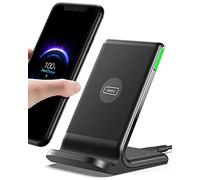 Caricatore Wireless Stand, INIU 15W Ricarica Rapida Supporto di Ricarica Wireless con Luce adattiv Supporto Telefono per iPhone 14 13 12 11 Pro Max Mini XR Samsung Galaxy S22 S21 S20 Xiaomi Google LG