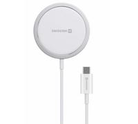 Caricatore wireless Swissten MagStick MagSafe 15W USB-C 1,5m Bianco