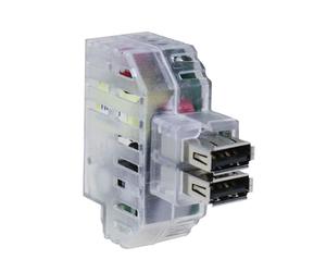 Caricatutto incasso Fanton 2 USB alimentatore 2,4A 82892