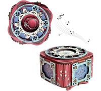 Carillon 3D in Legno Fai da Te,con Trifoglio Portagioie Puzzle,Portagioie con Motivo Floreale,Regalo di Montaggio Artigianale Decorativo