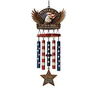 Carillon a a forma di ornamento patriottico con stella | Centrotavola del 250° americano commemorativo compleanno casa bagno fai da te storia