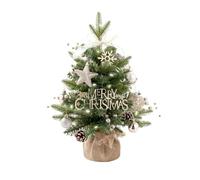 Carillon a forma di albero di Natale con ciondoli rotanti, decorazione da scrivania in miniatura per vacanze, casa, ufficio, feste, ornamento da tavolo per Natale