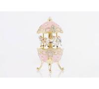 Carillon a forma di cavallino, fatto a mano, decorazione per la casa rosa con cavalli bianchi, con stella alpina dal suono della musica, regalo per fidanzamento, festa della mamma, matrimonio,