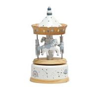Carillon a Forma di Giostra con Cavalli Stravaganti per Tutte Le età, Blu