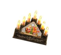 Carillon a forma di palla di neve, realizzato a mano, decorazione natalizia, scena a cascata e melodie stagionali, ornamento da scrivania rotante con slitta di Babbo Natale con illusione nevicata