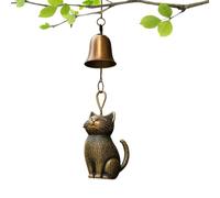Carillon a Gatto,Elegante Statua Di Animali Con Campanelle Da Esterno - Decorazioni Da Porta Carillon A Gatto | Per patio balcone casa giardino prato prateria