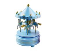 Carillon a giostra, regalo di compleanno per ragazze, carillon rotante con cavalli, per compleanno, Natale, festival, matrimoni (blu)