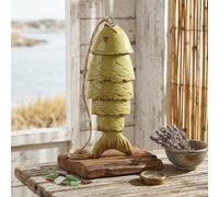 Carillon a per vento pesce per decorazione feng shui simbolo di buon auspicio