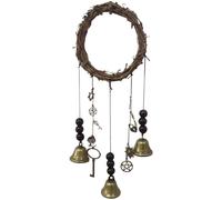 Carillon a per vento Star Moon fatto a mano in corda di canapa rattan per