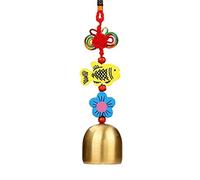 Carillon A Vento Campanelli A Vento in Rame Campane Pentagono Padiglione Disegno di Denaro Home Car Crafts Hanging Feng Shui Campanelli Eolici Decorazione Decorazione per Casa(A)