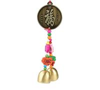 Carillon A Vento Campanelli A Vento in Rame Campane Pentagono Padiglione Disegno di Denaro Home Car Crafts Hanging Feng Shui Campanelli Eolici Decorazione Decorazione per Casa(D)