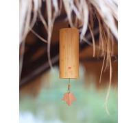 Carillon a vento in bambù Koshi per la meditazione del suono e le emozioni calmanti, decorazione classica per la casa, buon regalo per amici di famiglia (corda DM) gialla