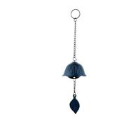 Carillon a vento in ghisa, orologio a forma di foglia in metallo retrò, da balcone, da giardino(Blue)