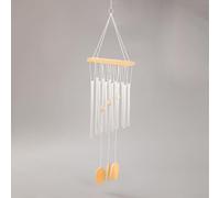 Carillon a vento minimalista in metallo, 12 tubi, argento, oro, viola | Dodici tubi in alluminio, eleganti per uno stile retrò, suono melodioso, design moderno minimalista, decorazione da parete in