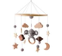 Carillon a vento mobile per bambini, con sonaglio, per culla mobile, supporto mobile, per lettino, lettino per bambini, fasciatoio, decorazione per la cameretta dei bambini (elefante)