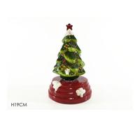 Carillon con Albero di natale cm19 decorazioni addobbi idea regalo natalizi cera