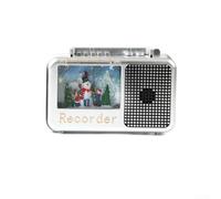 Carillon creativo dipinto a mano con radio natalizia esterna con luce LED, scena di Babbo Natale che cavalca alce, idea regalo, decorazione per la casa (pupazzo di neve)