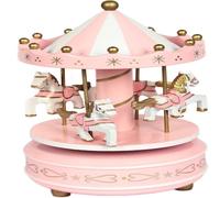 Carillon dall'atmosfera rilassante, carillon a giostra con display a colori variabili e cavalli rotanti, giostra classica in legno girevole per