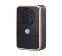 Carillon di benvenuto intelligente per ingresso negozio Design compatto | Rileva automaticamente gli ospiti, registra la voce personalizzata, elegante finitura nera, per uso domestico o in negozio