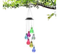Carillon Eolici Illuminati Per Esterno | Illuminazione Solare per Cascate Eoliche - LED con Cambio Colore Decorazione Giardino per Patio Balcone Regalo Compleanno Natale