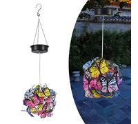 Carillon eolico led ad energia solare design farfalla colorato perfetto per este