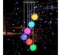 Carillon eolico unico a sospensione ad energia solare con colibrì che cambiano