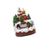 Carillon giocattolo di Natale con cabina illuminata carillon con treno per uomini donne bambino regalo musicale villaggio di Natale