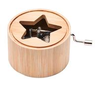 Carillon in bambù con la canzone di Babbo Natale: lasciateci felici e allegri - Music Box di manovella green-line, Christmas-Edition