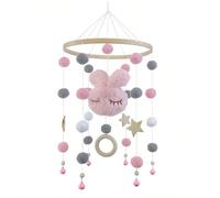 Carillon in bambù con orecchie di coniglio e pentagramma intagliato, decorazione per la cameretta del bambino, per baby shower e regali per la famiglia Tagli UnicaAnimaleAcciaio inossidabile