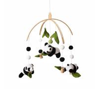 Carillon in Legno con Panda Effetto Calmante Gioco Appeso in Bambù per Neonati