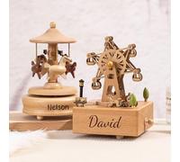 Carillon in legno personalizzato, carillon a forma di ballerina, regalo ricordo per ragazze e ragazzi