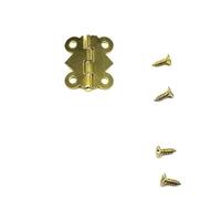 Carillon in legno regalo for gioielli in bronzo dorato con farfalla piccola media da 24 pezzi con accessori hardware a vite(B 17x20mm golden)