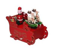 Carillon in legno slitta rosso cm 18x9xh16