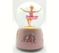CARILLON MECCANICO SFERA VETRO con BRILLANTINI E BALLERINA MINUETTO MOZART 14288