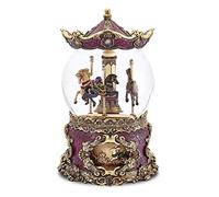 Carillon Merry-Go-Round di sfera di cristallo di Music Box del fiocco di neve Music Box San Valentino regalo di compleanno for ragazze e bambine Carillon ballerino Music Box