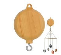 Carillon mobile per la cameretta dei bambini, 14 cm, alloggiamento in stile venatura del legno, sistema audio rotante con 35 tracce, accessorio confortevole per camera da letto e viaggi, rilassante