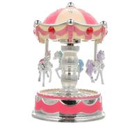 Carillon Musicale Giostra Rosa in Resina e Plastica Decorativa