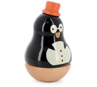 Vilac - Scatola musicale René Le Pinguino - Giocattolo di risveglio e decorazione in legno massiccio - 6 personaggi da collezione - per bambini dalla nascita