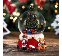 Carillon natalizio con globo di neve per mamma, papà, figlia e figlio,