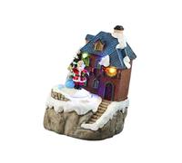 Carillon natalizio con scatola musicale rotante di Babbo Natale decorazione per la casa per bambini, uomini, donne, regalo elettrico rotante decorazione