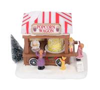 Carillon natalizio di casa - Carrozza ristorante luminosa con luci festive, riproduce allegre canzoni di Natale, decorazioni per la scrivania per la casa e l'ufficio delle vacanze (Popcorn)