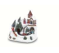 CARILLON NATALIZIO SLITTA BABBO NATALE TRENINO CHE GIRA LUCI e MUSICA H.23 9642